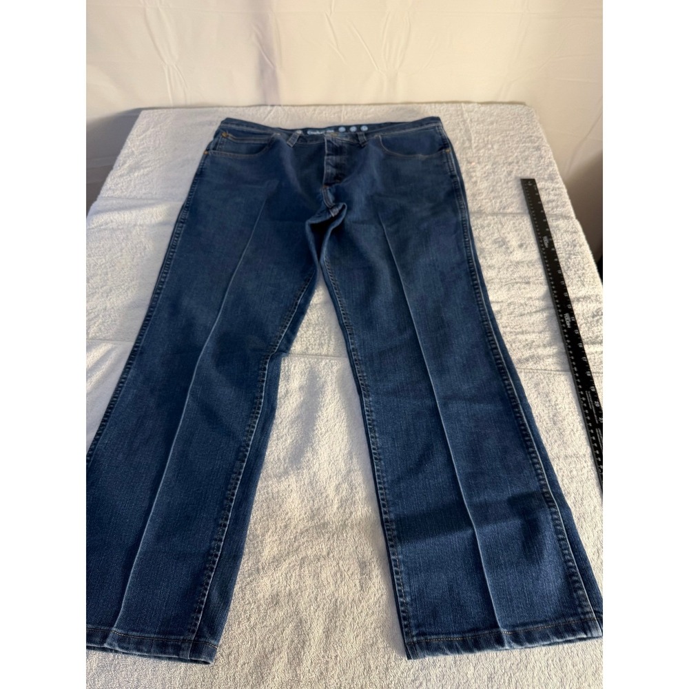 Wrangler Cowboy Cut Slim Fit Jeans Mens 38x30 Blue Denim Performance 1036MAVMR